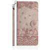 Butnyeoe Cover per iPhone X/XS Libro,Gatti/Fiori Motivo in Rilievo Custodia,PU Pelle Protettiva Portafoglio Flip Wallet Case Con Slot per Schede e Magnetica Supporto,Rosa-Viola