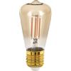 EGLO E27 LED, lampadina dorata vintage per illuminazione retrò, 4 Watt (equivalente a 28 Watt), 300 lumen, luce bianco caldo, 1700k, lampadina Edison ST48, Ø 4,8 cm