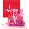 Cologne Cards Paris - Je t'aime - Biglietto pop-up, 3D, pieghevole, con Parigi e la Torre Eiffel, ideale per buono regalo, buono viaggio, viaggio di nozze