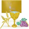 Cologne Cards Biglietto in 3D con pop up Calice e Uva, adatto per la comunione e la cresima