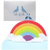 Cologne Cards - Biglietto tridimensionale con scritta Gay Wedding Card - Birds in Love, biglietto pop-up Mr. & Mr., biglietto d'invito, biglietto di nozze