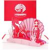 Cologne Cards Biglietto tridimensionale pop-up Piccola sirena - Biglietto di auguri di compleanno con sirena e cavalluccio marino -Biglietto di invito, confezione regalo e buono regalo per compleanno dei bambini