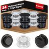 Wukong Magneti per lavagna magnetica - 24 pezzi | nero + bianco Fridge magneti forti per lavagna magnetica, scuola, seminari, calamita per frigorifero, armadietti e foto Ø 30 mm