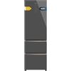 Cecotec Frigorifero Congelatore a Porta Francese 400L Bolero CoolMarket Combi FD 400 Grey Glass E. Frigo,Max Inside,Fresh Zone,Inverter Plus, Multi AirFlow, NoFrost, ECO, LED E Schermo Di Controllo