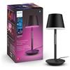 Philips Hue Hue Go Lampada da Tavolo Ricaricabile Nera Wireless White and Color A
