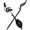 Cecotec Cyclette pieghevole con schienale DrumFit X-Bike Neo Pro. Schermo LCD, resistenza magnetica variabile, sella comfort e impugnature laterali, supporto per tablet e ruote