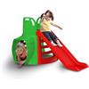 Sport1 One The Sport Maker Sport1 scivolo per bambini tunnel fun. Scivolo da giardino per bambini da 2 a 4 anni super resistente. Casetta per bambini con tunnel in plastica. Casetta da giardino 180x180x98cm Verde/Rosso Max 25kg