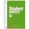 Brunnen Collegeblock - Quaderno a spirale per studenti, 4 scomparti, 70 g/m², formato A4, 80 fogli