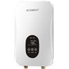 EcoBeat Scaldabagno istantaneo elettrico compatto (formato foglio), Thermos senza serbatoio, display touch a LED con temperatura graduabile. (5500 W)