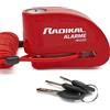 RADIKAL RK66R Bloccadisco Moto Allarme 110dB, Impermeabile, Serratura di Sicurezza Click ø6mm, Universale Scooter, Bicicletta, Cavo Promemoria, Batterie Ricambio, Borsa, Antifurto Blocco Freno Ruota