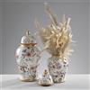 MASCAGNI CASA Potiche Vaso Barattolo in Ceramica Piccola 35,5cm con Fiori