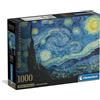 Clementoni - Puzzle Van Gogh 1000 Pezzi Arte per Adulti e Ragazzi, Museum Collection, Tema Notte Stellata, con Poster Incluso, Compact Box, Idea Regalo Uomo e Donna, Made in Italy, 70x50 cm, 37065