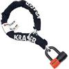 KRASER KR50120L Catena Moto Antifurto Blocco Disco Omologato SRA Set Mini U Solid Ø18, Incatenato 120 cm Ø13.5 Anelli, Multifunzione Sistema ad Anello Alta Sicurezza Motociclo Motorino
