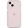 tech21 Evo Crystal Phone - Custodia protettiva per iPhone 15, compatibile con MagSafe, protezione dagli urti con valutazione standard militare 15x, rosa