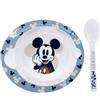 REAL TRADE ITALIA SRL Disney Mickey Mouse Set Pappa per Microonde Topolino Piatto Fondo con Cucchiaio Bambino