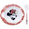 REAL TRADE ITALIA SRL Disney Minnie Set Pappa per Microonde Piatto Fondo con Cucchiaio per Bambina