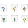 ICHENDORF Desert Plants Cactus Set 6 Pezzi Tumbler Bicchieri 8,5cm 350ml Vetro Borosilicato