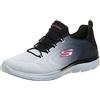 Skechers Summits Bright Charmer Donna Formatori, Black White Mesh Trim, 42 EU