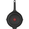 Lagostina Aroma Grill Bistecchiera Antiaderente Rotonda in Alluminio Pressofuso Ø 26 cm, Padella Induzione, Gas e Forno con Indicatore Cottura Thermo-Signal e Rivestimento Titanium