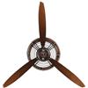 Home ESPRIT Orologio da parete in rame PVC metallo eliche 75,5 x 8 x 75 cm