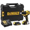 DEWALT DCD708S2T-QW - Trapano avvitatore senza spazzole XR 18V 13mm 65Nm con 2 batterie Li-Ion da 1,5Ah e valigetta TSTAK