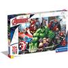 Clementoni - Puzzle per Bambini 104 Pezzi Supercolor, per Bambini 4+ Anni, Illustrazione con Personaggi Marvel Avengers, Supereroi, Idea Regalo, Made in Italy, 39,60x27,80 cm, 23688