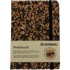 Donau Taccuino con copertina in tessuto riciclata dai chicchi di caffè Donau - 96 ff ricilati da 80 g/m² - conf. 3 pz -