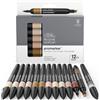 winsor&newton Pennarelli Winsor&Newton Promarker doppia punta fine-larga - conf. 12 pz toni carne + blender - 0290172
