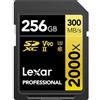 LEXAR SDHC/SDXC UHS-II U3 PROFESSIONAL 2000x, 256 GB