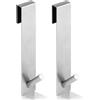 NOLACE 2 Pezzi Ganci per Porta Della Doccia Schermo per Gancio per Doccia Ganci per Doccia Senza Perforazione Gancio per Doccia da Parete in Vetro per Accappatoi e Asciugamani (17,8 cm/argento)