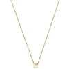 LUXENTER Collana Alfabeto con finitura oro 18 carati, lettera C, Mediano, metallo, senza pietre preziose, Mediano, Metallo, Nessuna pietra preziosa