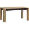 Forte Möbel KASZIMIRO Tavolo da pranzo allungabile, in legno di quercia Waterford, nero, larghezza 160,4 x altezza 78,2 x 90,4 cm