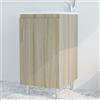 MarinelliGroup Mobile lavatoio in legno 60x50 50x50 45x50 cm asse lavapanni pilozza vasca in resina lavanderia (45x50 cm, Rovere Chiaro)