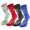 R-EVENGE Kit 4 Calze Tecniche da Calcio con inserti antiscivolo e protezione per tibia e tendine. (IT, Numero, 39, 42, Multicolore)