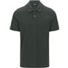 K-Way Polo Uomo, con Collo Classico e abbottonatura, Logo sul Petto, Tono su Tono in Silicone, Maniche Corte, Regular Fit, Colore Green Blackish