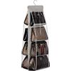 Lirex Organizer per Borse da Armadio, Porta Borse Appendere a 8-Tasche in Stoffa Oxford per Cameretta da Letto, Pieghevole e Universale (Grigio)