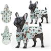 Fiohiros 2 impermeabili per cani, leggeri, con foro per imbracatura, con cappuccio, per cani di piccola taglia 1-6Kg (Verde, XL)