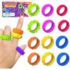 EOYVAIL Giochi da schiacciare antistress,12 pezzi Giocattoli Fidget per bambini Anelli sensoriali in silicone Giocattoli non incartati in silicone Anelli sensoriali