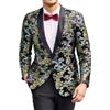 Coofandy, Vestito da Uomo con Motivo Cachemire Floreale, Elegante Giacca da Cena per Matrimoni, Balli Studenteschi - Rosso - S