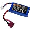 Unbekannt-DF Models 7637-Batteria LiPo 7,4 Volt-1200 mAh 8,88 Wh (Lunghezza x Larghezza x Altezza 55 x 25 x 25 mm, Peso 57 g, Batteria Sostitutiva per Modello n. 3132), Akku 7,4 Volt, 7637
