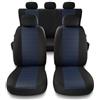 Mossa Coprisedili compatibili con Fiat Punto Grande, Evo, 2012 (2005-2018) - fodere sedili auto - set coprisedili auto universali - PF-BL