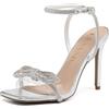Sowdus Tacchi Donna Eleganti Comode Scarpe da Cerimonia Sandali con Tacco con Punta, Estive Scarpe Decolleté Sposa Aperta Sandali 8 cm