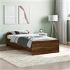 Gecheer Struttura Letto,Giroletto,Singolo,Moderno,in Legno Multistrato,Rovere Marrone,con Testiera,con Pediera,90x190 cm,Letto con Doghe,Sttruttura Letto,Singolo Moderno 90x190 cm,Letto con Pediera