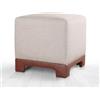 Atelier Del Sofa Elegante pouf di abbronzatura, 50 x 50 x 47 cm, 50% cotone e 50% line, 35 DNS Orthopedic Sponge, spessore 6 cm | Leghe in finta pelle, moderne e confortevoli
