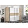 Forte DEINE TANTE EMMA NRGS82511-Q45 NARAGO Sonoma - Armadio per abiti con ante scorrevoli, 270 x 210 x 61 cm, colore: Bianco