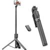 RISEOFLE 180cm Treppiede Smartphone, Bastone Selfie con Telecomando Wireless, Treppiede Portatile Estensibile per Smartphone Supporto Telefono Compatibile con iPhone/Samsung/GoPro/Camera