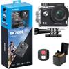 AKASO EK7000 Action Cam 4K, Fotocamera Subacquea WiFi 20MP, Impermeabile 30M, Microfono Esterno Compatibile, Telecomando, 2 Batterie 1050 mAh, Accesorios Multiples per Bicicletta Casco Sci Surf