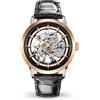 RollsTimi Pagani Design 1638 Orologio Uomo 43MM Scheletro Uomo Automatico Vetro Zaffiro Specchio Cassa Acciaio Inox Cinturino in Pelle Orologi Sportivi di Lusso. (Marrone scuro)