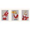 VERVACO Kit Punto Croce Contato GNOMI DI NATALE SET DA 3 Biglietti Con Finestra Per Punto Croce 10,5 x 15 cm Set Fai Da Te Creativo Adulti Ricamate Accessori Per Lavoretti Creativi