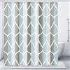 Gelbchu Tenda da doccia in tessuto grigio, design impermeabile e poliestere, ad asciugatura rapida, orlo zavorrato, set di tende da doccia per bagno L 182 x A 82 cm, resistente e lavabile con 12 ganci